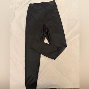 Black pleather leggings